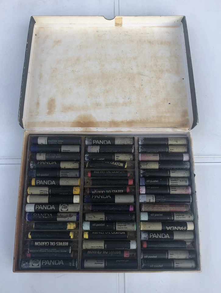 Vintage Talens Panda Oil Pastels Sets In Large Box And 5 Small Boxes - Image 3 of 4