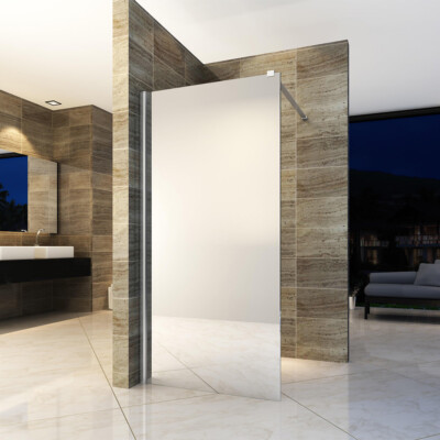 Duschwand Duschglas Walk-In Verspiegelt Duschabtrennung ESG Spiegelglas Nano