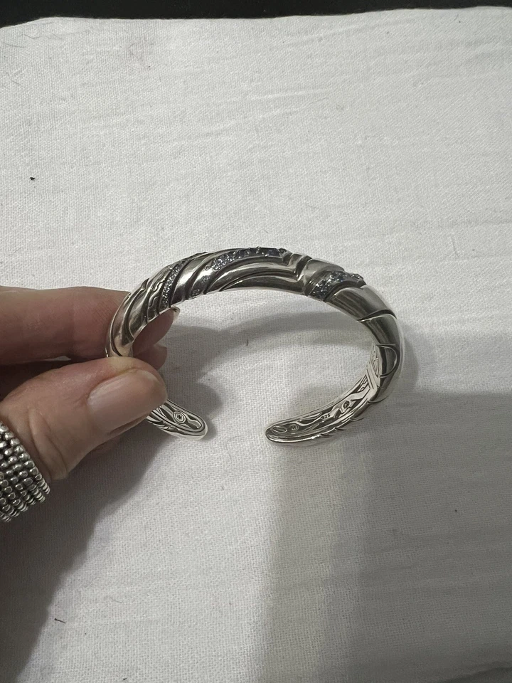 💕Pulsera brazalete de plata de ley John Hardy Lahar Foto 3 de 4