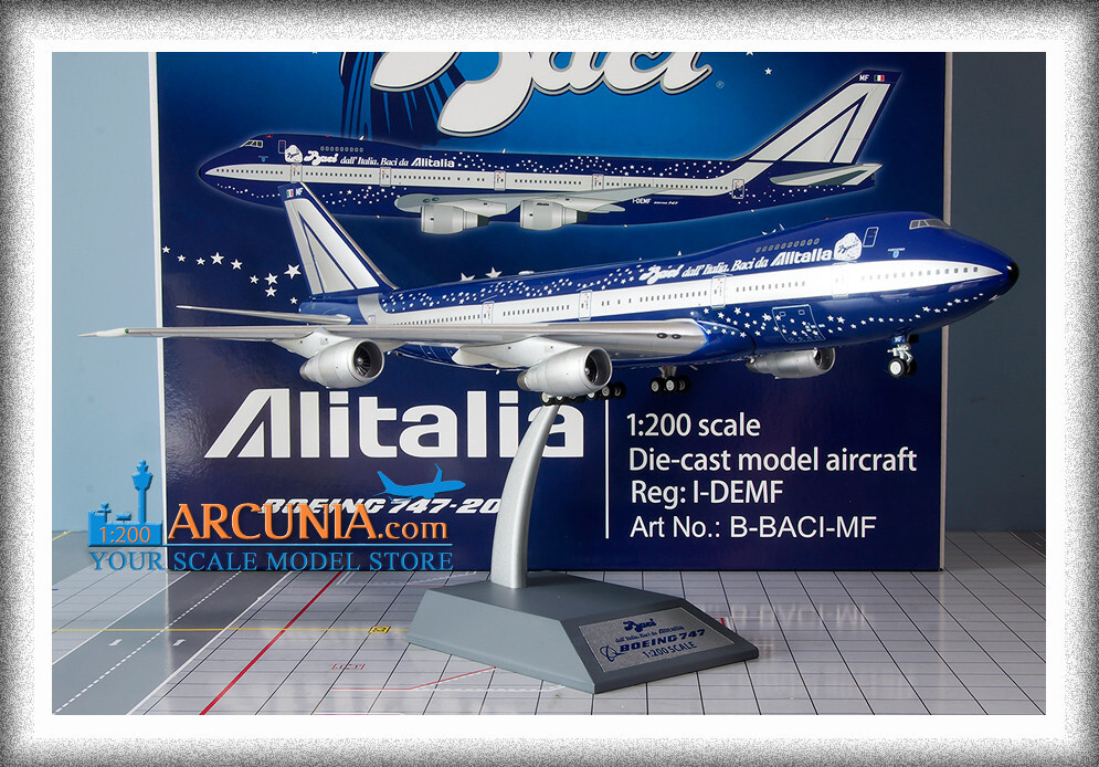 B Models 1:200 Alitalia Boeing 747-200 