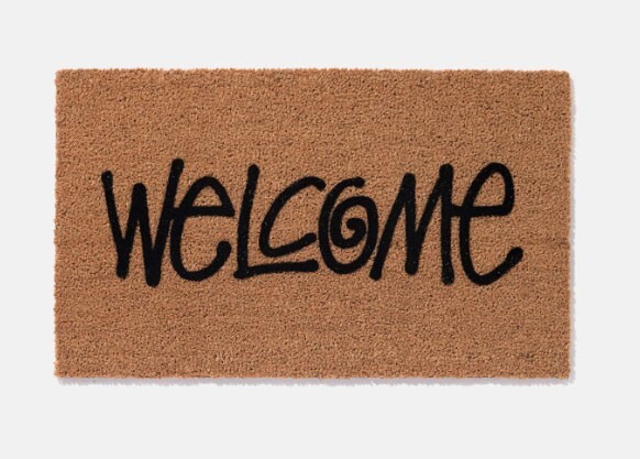 中古 室内使用 STUSSY WELCOME MAT ステューシー マット 中古 室内使用 STUSSY WELCOME MAT ステューシー マット