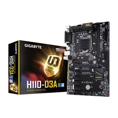 GIGABYTE GA-H110-D3A Intel H110 LGA 1151 SATA 6Gb/s USB3.1 ATX Intel Motherboard