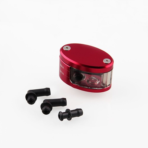 Motorcycle Red CNC Brake Clutch Master Cylinder Fluid Reservoir Tank Oil Cup - Picture 4 of 5