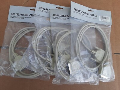 6 FT 4 Pack RS232 D-Sub DB25 Male to Female Bi Directional Serial Data/ Modern