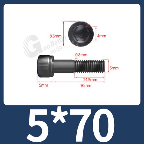 M2 M3 M4 - M12 High Tensile 12.9 Cap Head Allen Bolts Self Colour Socket Screws - Picture 60 of 232