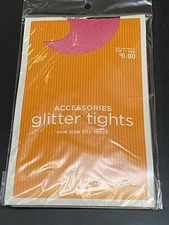 Target Accessories Glitter Tights Pink Adult One Size Fits Most Halloween