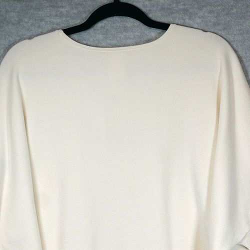 Maglione Poncho Chico's Grommet Detail L/XL Relaxed Boxy Oversized Statement Nuovo con etichette - Foto 14 di 16