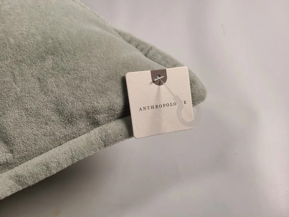 Anthropologie Throw Pillow Stripes Moss Gray 22x22 83169045 - Image 4 of 4