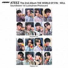 ATEEZ The 2nd Album WORLD EP.FIN WILL Soundwave 1st Luckydraw Photocard KPOP