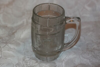Dads Root Beer Barrel Mug Vtg Soda Fountain Float Thick Heavy Glass Advertising 