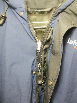 Lafuma Gore-tex Mens Sz Small Navy Blue Waterproof Dbl Zipper