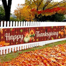 KatchOn, Happy Thanksgiving Banner Outdoor - Xtralarge, 120x20 Inch | Happy T...