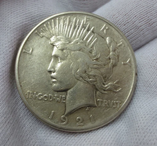 1921 High Relief Peace Dollar AU+ (Key Date)