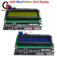 1602 LCD 16x2 HD44780 Character Display Module For Arduino Blue/Yellow Backlight