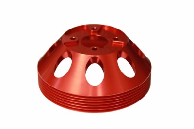 Torque Solution Lightweight Water Pump Pulley (Red) Fits Genesis Coupe 3.8 10+