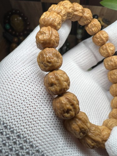 11.5mm Hedgehog Hand Carved Golden Toad Bracelet 猴头精工雕刻金蟾蛤蟆手串 - Picture 3 of 11