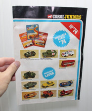 Vintage Corgi "Juniors" - 1974 Diecast Pamphlet/Brochure Foldout