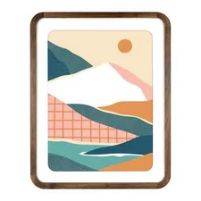 Mainstays 22x28 Matted to 18x24 Walnut Rounded Corner Poster Frame