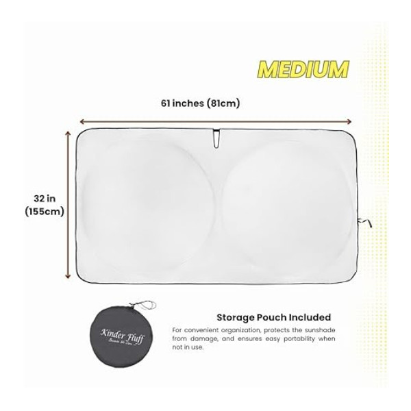 kinder Fluff Windshield Sunshade | M (61x32in)