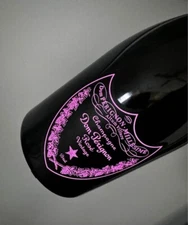 EMPTY JEROBOAM BOTTLE Dom Perignon Rose 3lt , PINK COLOR LUMINOUS BOTTLE 