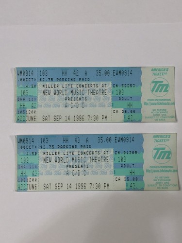 AC/DC 1996 BALLBREAKER TOUR vintage concert tickets fully intact ...