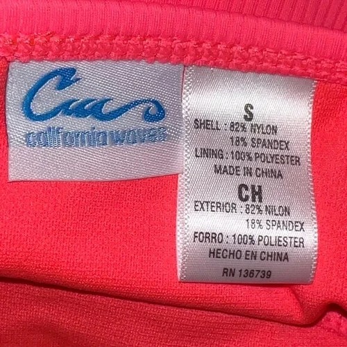 California Waves Juniors Ribbed Hipster Bottoms Atomic Orange Small NWT - Picture 6 of 8