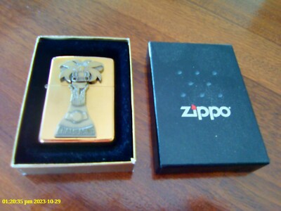ZIPPO Lighter BARRETT SMYTHE POPPING CHAMPAIGNE BRASS - NEW