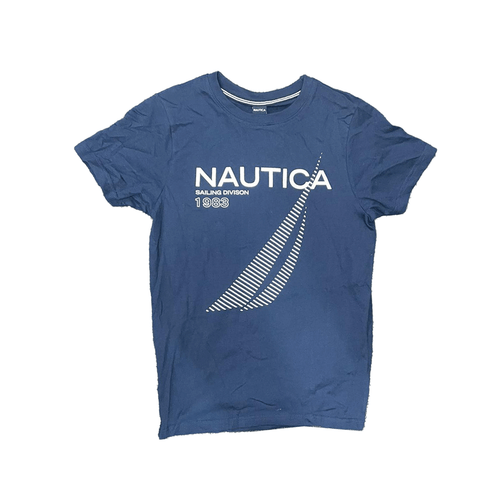 Nautica Boys T-shirt - Navy Blue/White- UK 10-11 - RRP £39.99