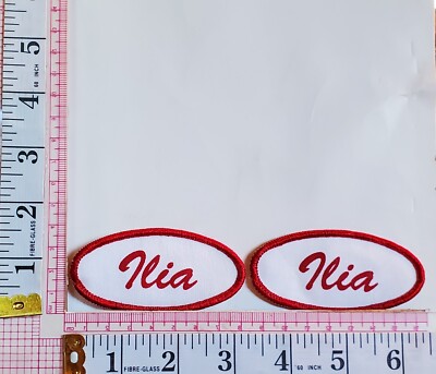 ILIA Name Uniform Jacket Vest Patch Badge Applique Crest Lot Of 2