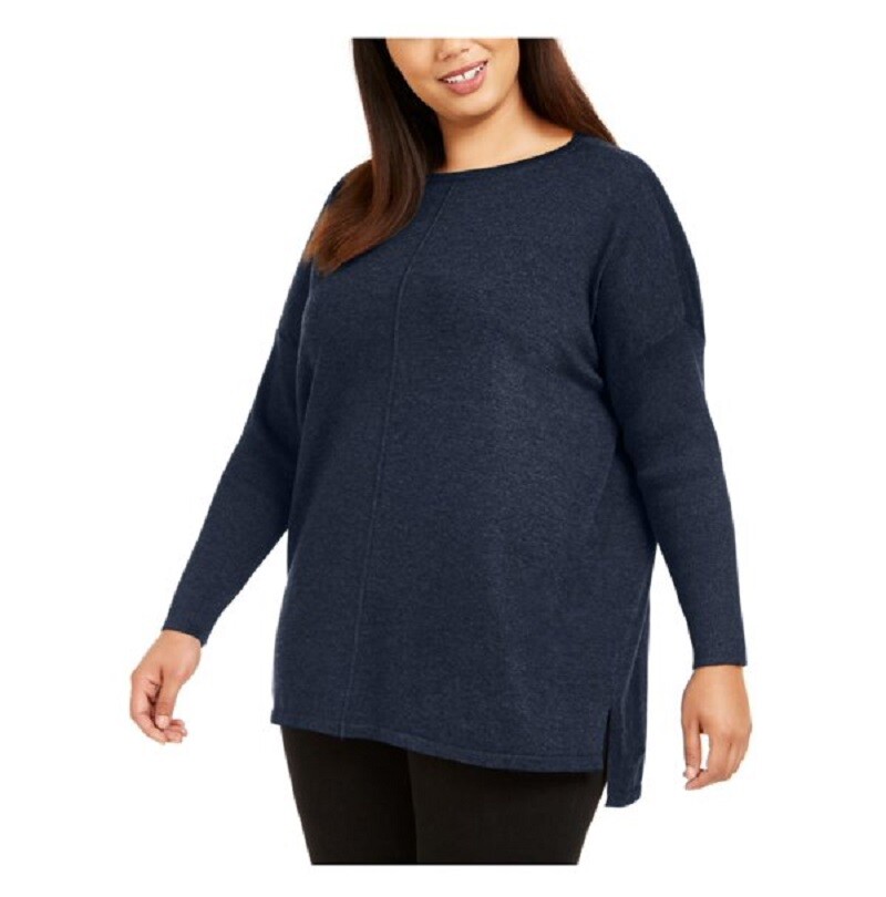 売れ筋商品|||スタイルアンドコー ニット&セーター アウター レディース Women's Seam-Front Boat-Neck Tunic Sweater, Created for Macy's Industrial Blue 24593035_fpx.tif?$filterlrg$&