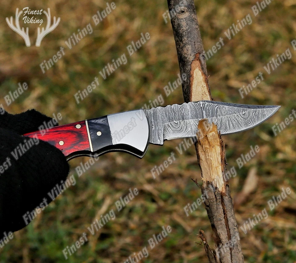 Navaja de Bolsillo Damasco PERSONALIZADA HECHA A MANO, Padrinos de Padrino, Regalo para Cualquier Ocasión Foto 2 de 4