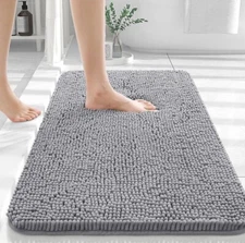 Bathroom 30x20 Extra Soft Absorbent Chenille Bath Rugs Rubber Backing Quick Dry