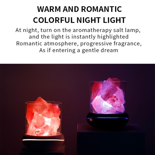 Himalayan Salt String Light with Rock,USB Fairy Lights Night Pink Salt Lamp - Picture 4 of 11