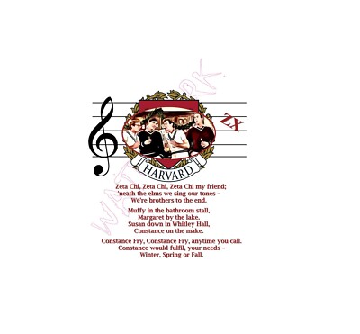 Men's Parody T-Shirt Trading Places: Zeta Chi Song Harvard Barber Shop Quartet
