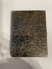 Antique Silver Victorian Fleur 1-Clip Cigarette Case Business Credit Card Holder