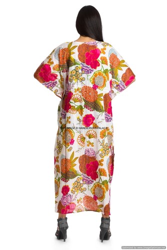 Largo Vestido Kaftán Hippie Boho Maxi , 1 Talla Más Mujer Caftán Top - Imagen 21 de 29