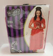 Beetlejuice Lydia Deetz Adult Medium M Spirit Halloween Costume Dress Veil New