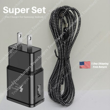 Adaptive Fast Charger USB C With Phone Charging Cable For Samsung Galaxy Android