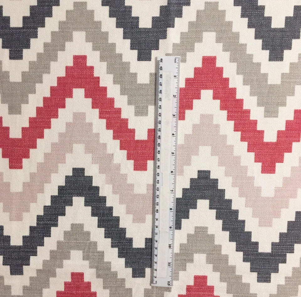 3 meters x ROMO "Scala" Cotton/Linen linara fabric relaxed zigzag Rose Quartz - Image 3 of 4