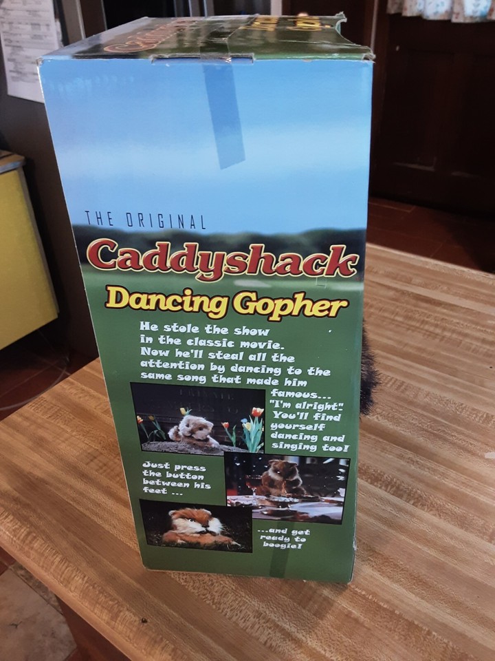 Caddyshack Singing Dancing Gopher Sings I'm Alright Vtg 2000 Plush Gemy ...