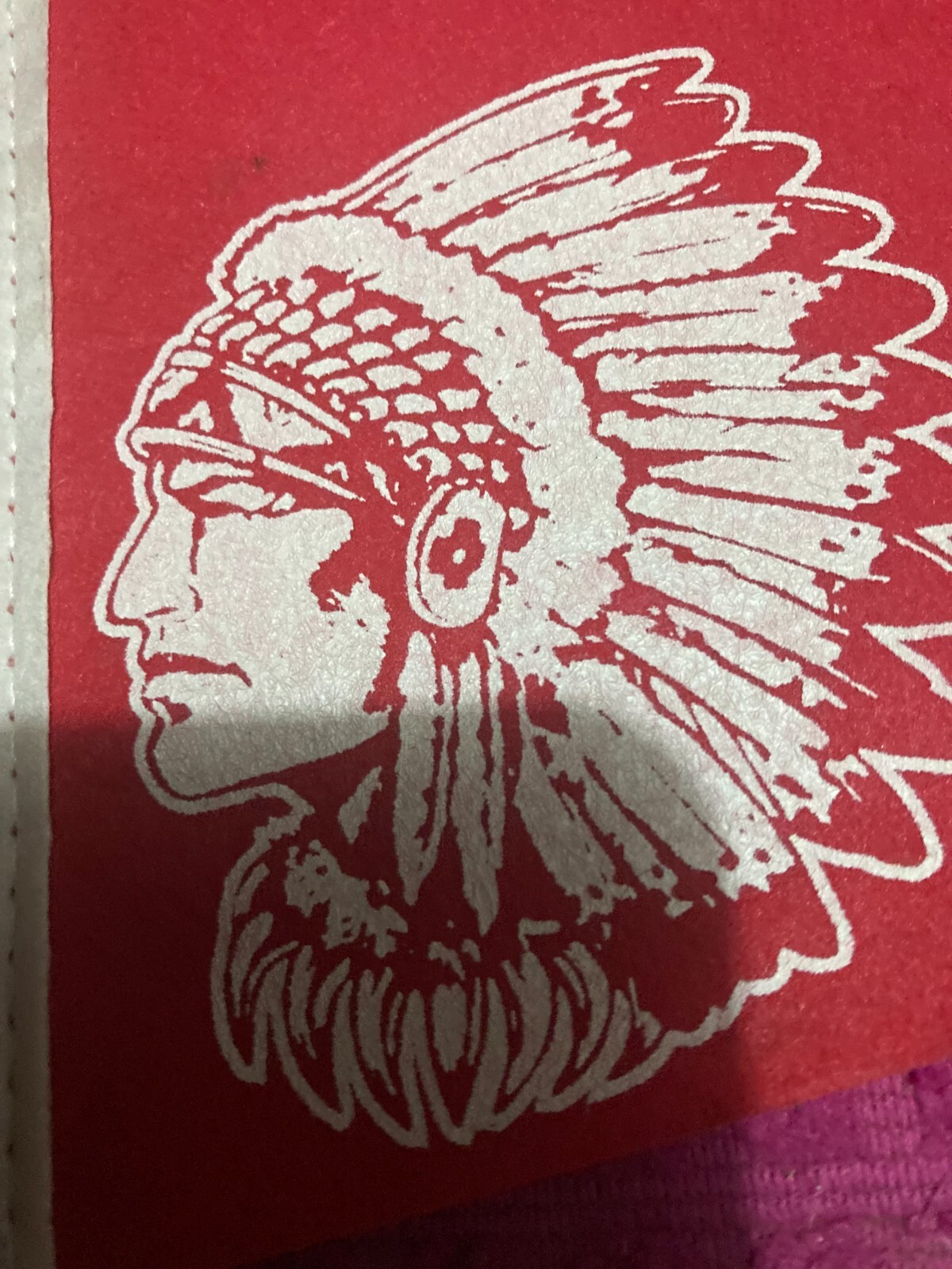 VTG Ohio Hillsboro High School Native American Indian Mascot Pennant