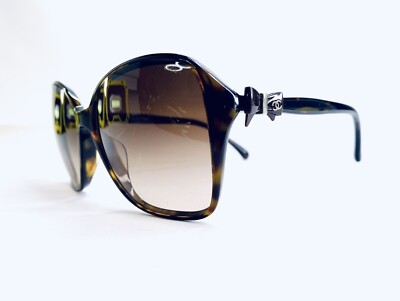CHANEL Women\'s Brown Oval Sunglasses with Amber Lenses Chanel 2020s Brown Oval Sunglasses main image 4