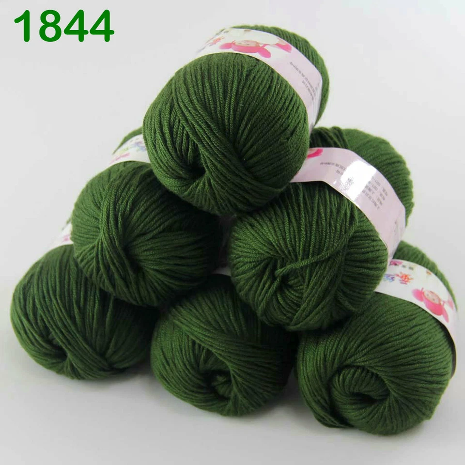 Sale 6Skeinsx50gr DK Baby Cashmere Silk Wool Hand Knitting Scarf Crochet Yarn 44 - Image 3 of 4