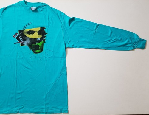 LA OPERA 1990 XL T-SHIRT XTRA LARGE LANGARM NOS VINTAGE TÜRKIS ART POP PRINT - Bild 13 von 24