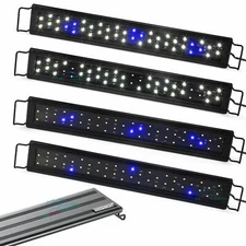 AQUANET LED Aquarium Light Color Adjustable 12" 20" 24" Fish Tank Blue & White