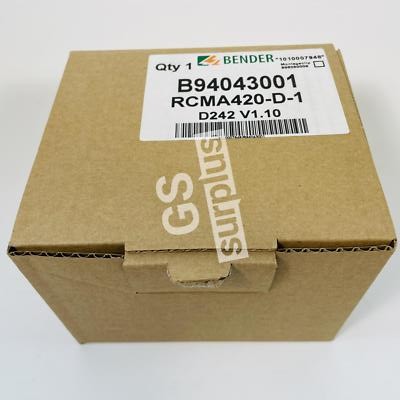NEW BENDER RCMA420-D-1 RESIDUAL CURRENT MONITOR B94043001