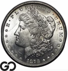 1878 7TF Morgan Silver Dollar Coin, Near Gem BU++ Tougher Date