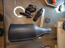 The Caddy O Wine Bottle Carrying Tote Corkscrew Chiller Black Black Leather