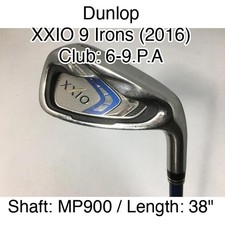 Dunlop XXIO 9 Irons 2016 6-9.P.A Iron Set 38" MP900 Stiff Regular Right-Handed