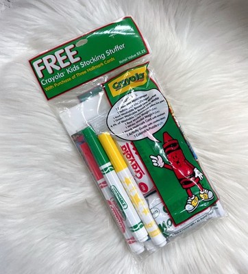 Vintage Y2K Crayola Crayons Hallmark Art Activity Pack Model Magic Mini Stamper